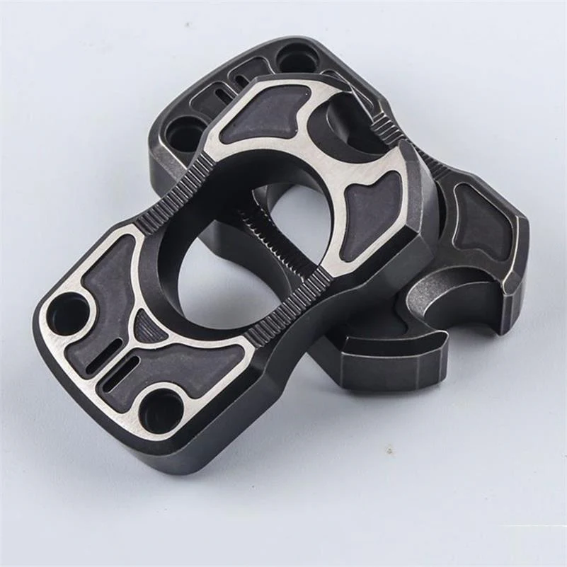 Single Finger Knuckle Duster Titanium Bottle EDC Tool - Image 9