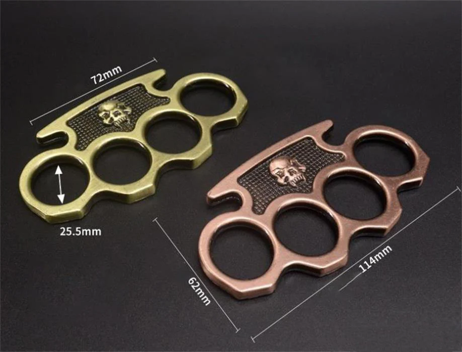 SKULL - EDC window breaker brass knuckles duster outdoor supplies - Image 4