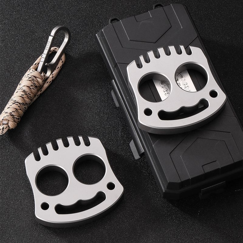 Smile Multifunctional Steel Knuckle Duster Self Defense Window Breaker EDC Tool Boxing Training Combat Protective Gear - Image 4