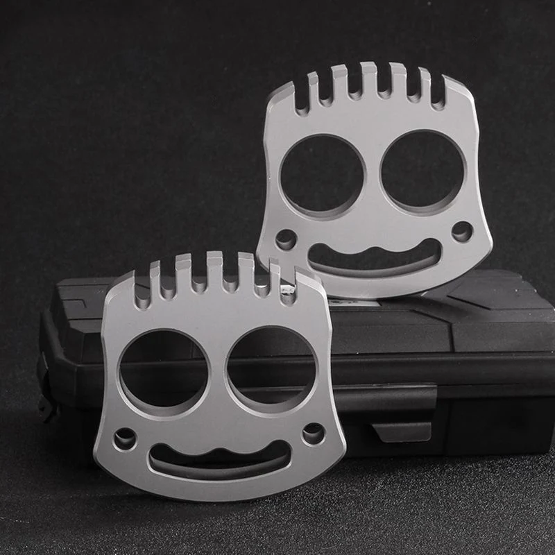 Smile Multifunctional Steel Knuckle Duster Self Defense Window Breaker EDC Tool Boxing Training Combat Protective Gear - Image 6