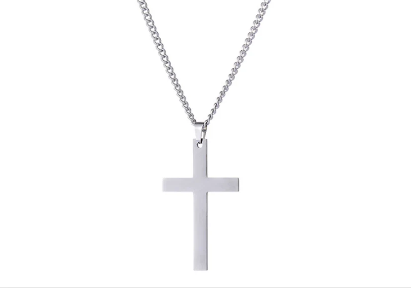 Smooth Cross-shaped Titanium Steel Necklace Pendant Decoration - Image 10