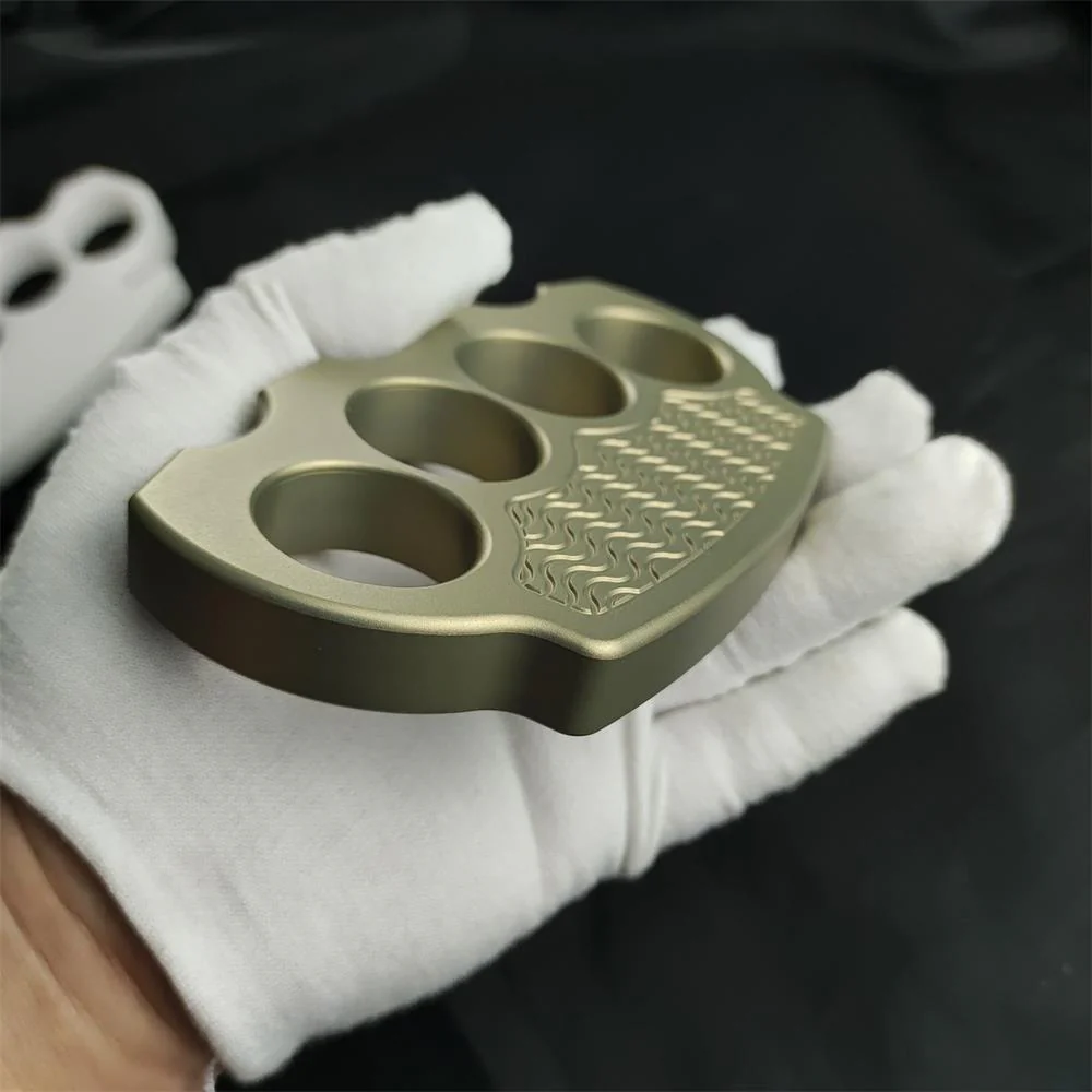 Solid Aluminum Knuckle Boxing Broken Window Self Defense EDC Tool - Image 3