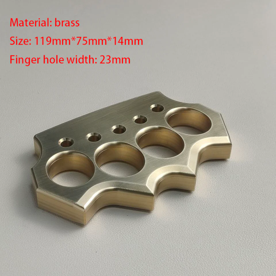 Solid Brass Knuckle Duster Defense Boxing Emergency Window Breaking Grappling Fighting EDC Tool - Image 4