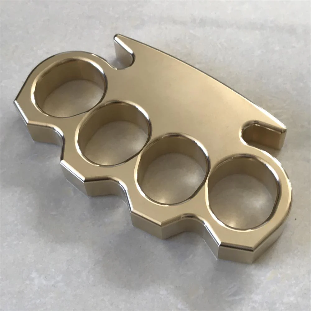 Solid Brass Knuckle Duster Finger Buckle Self-defense Broken Window EDC Tool Boxing Training Combat Gear - Image 10
