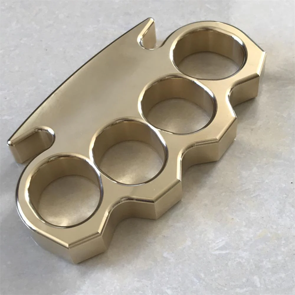 Solid Brass Knuckle Duster Finger Buckle Self-defense Broken Window EDC Tool Boxing Training Combat Gear - Image 11