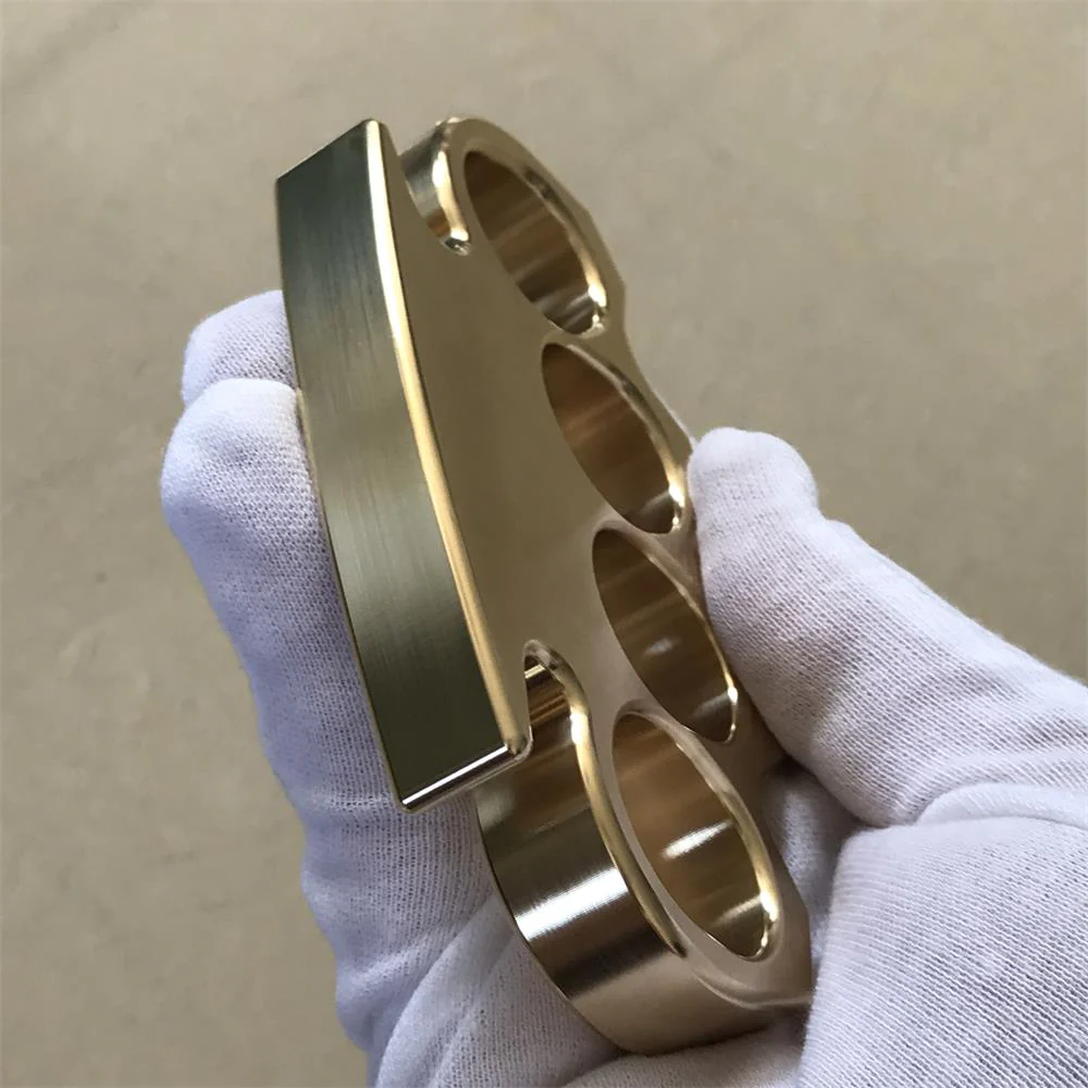 Solid Brass Knuckle Duster Finger Buckle Self-defense Broken Window EDC Tool Boxing Training Combat Gear - Image 4