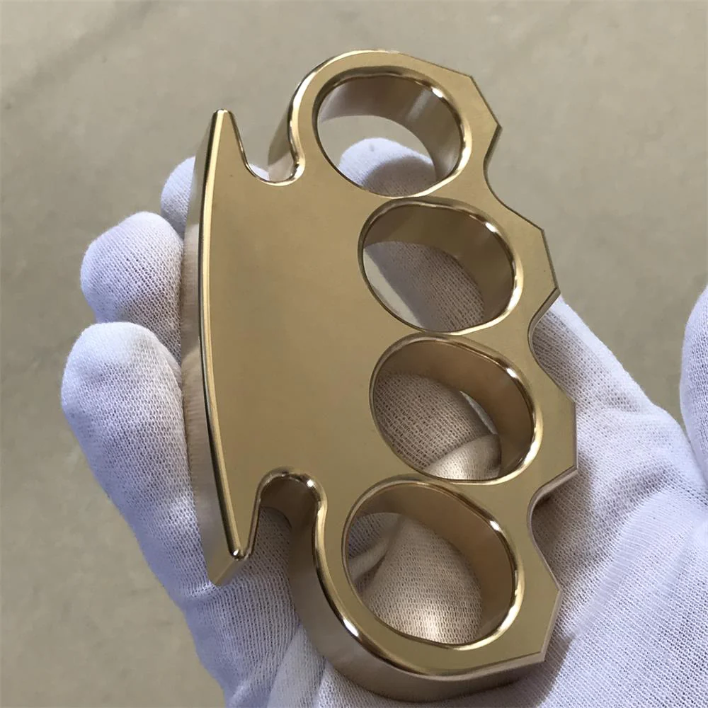 Solid Brass Knuckle Duster Finger Buckle Self-defense Broken Window EDC Tool Boxing Training Combat Gear - Image 5