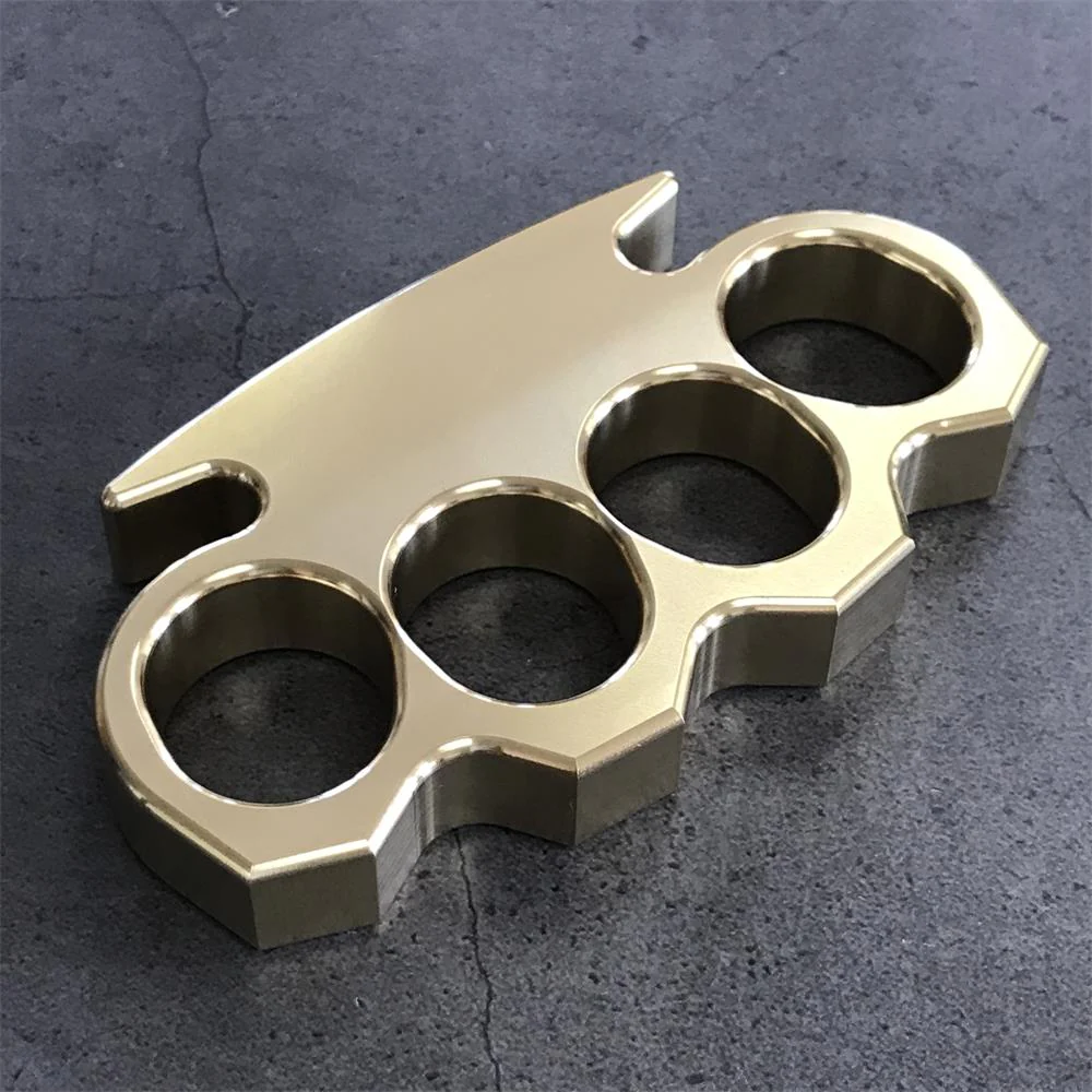 Solid Brass Knuckle Duster Finger Buckle Self-defense Broken Window EDC Tool Boxing Training Combat Gear - Image 6
