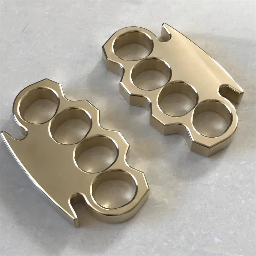 Solid Brass Knuckle Duster Finger Buckle Self-defense Broken Window EDC Tool Boxing Training Combat Gear - Image 7
