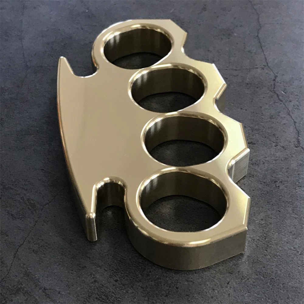 Solid Brass Knuckle Duster Finger Buckle Self-defense Broken Window EDC Tool Boxing Training Combat Gear - Image 9