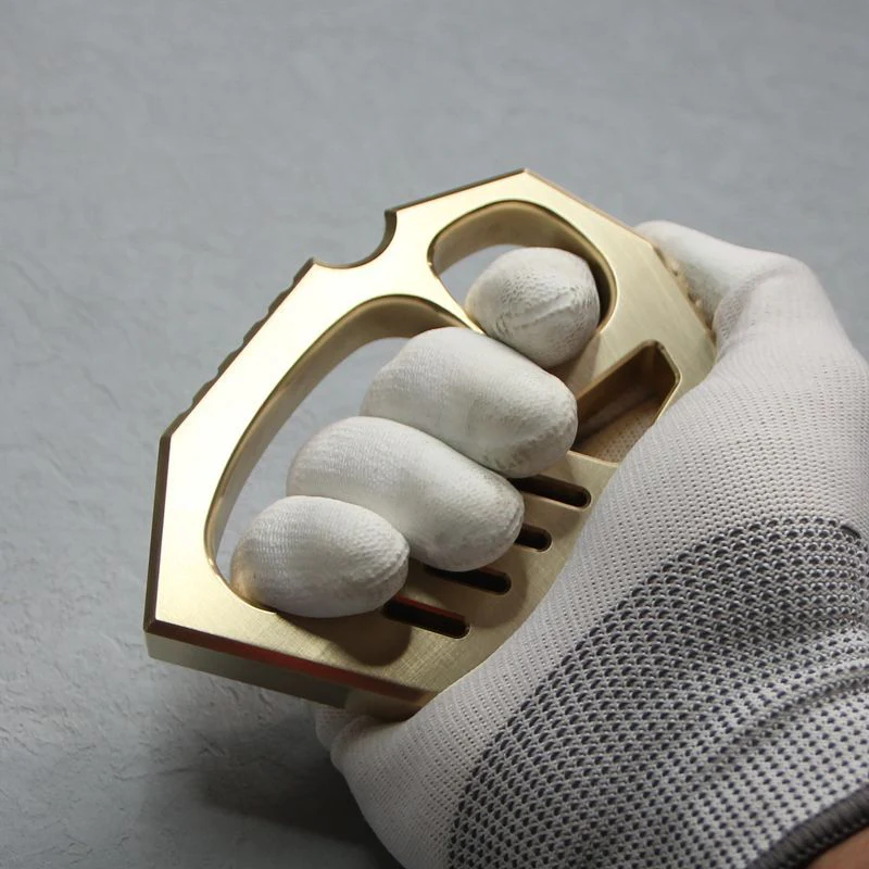 Solid Brass Knuckle Duster Finger Buckle Self Defense Window Breaker EDC Tool Boxing Training Combat Guards - Image 3