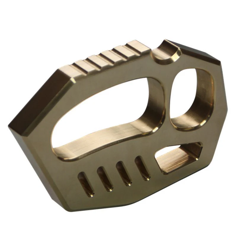 Solid Brass Knuckle Duster Finger Buckle Self Defense Window Breaker EDC Tool Boxing Training Combat Guards - Image 7