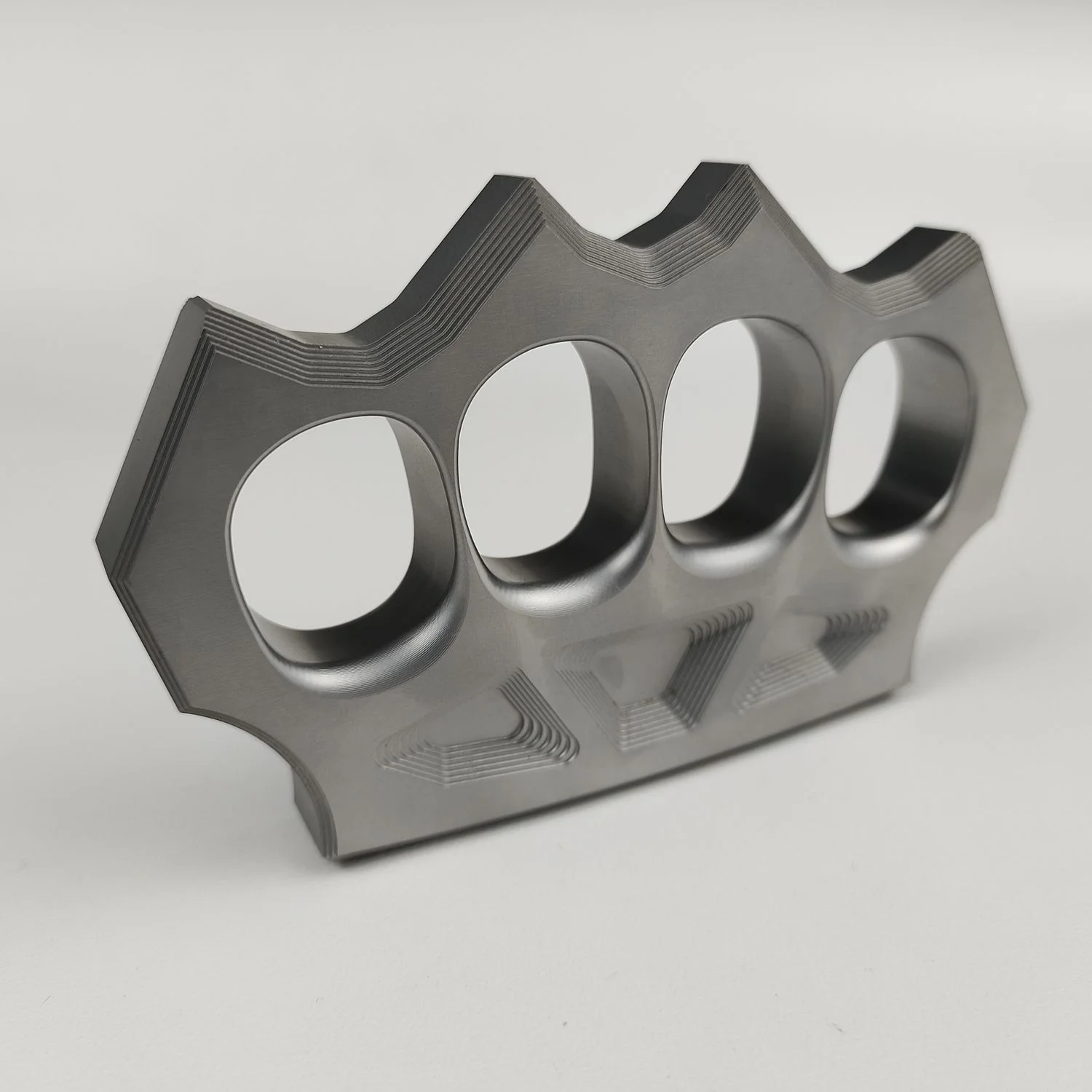 Solid Integrated Steel Knuckle Duster Finger Buckle Self-defense Broken Window EDC Tool Boxing Training Combat Gear - Image 2