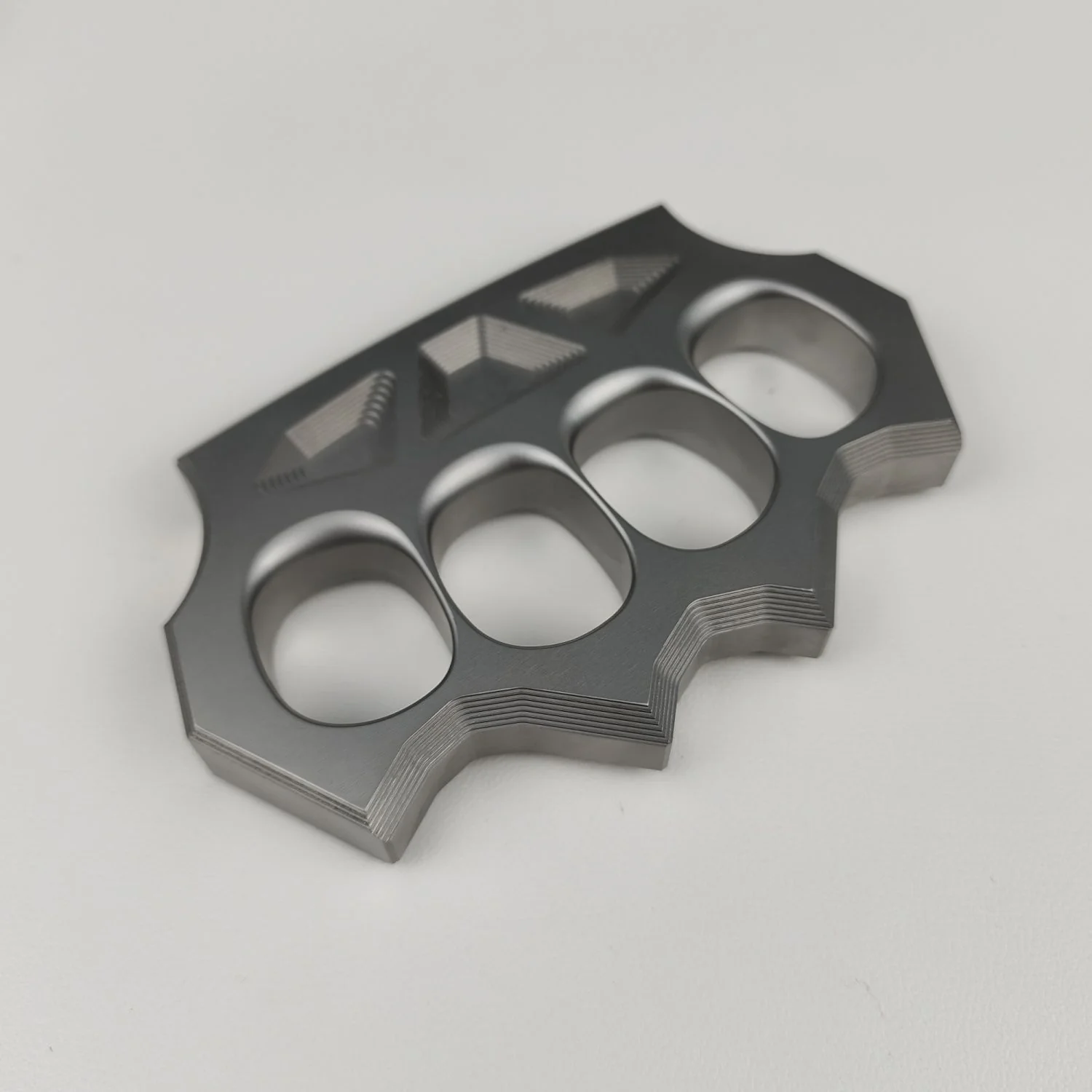 Solid Integrated Steel Knuckle Duster Finger Buckle Self-defense Broken Window EDC Tool Boxing Training Combat Gear - Image 3