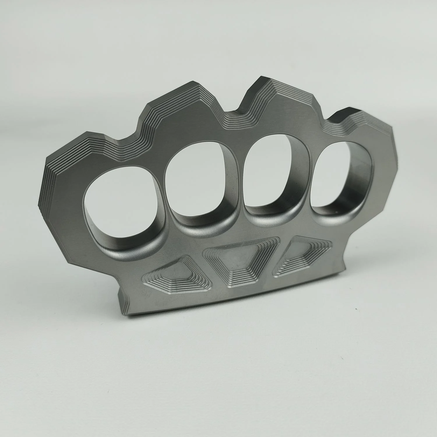 Solid Integrated Steel Knuckle Duster Finger Buckle Self-defense Broken Window EDC Tool Boxing Training Combat Gear - Image 5