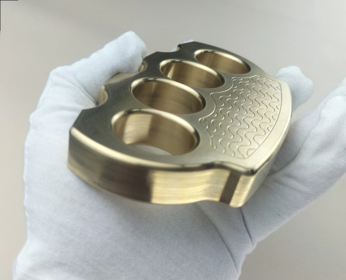 Solid Pure Brass Sturdy Knuckle Duster Self-defense Broken Windows Outside Boxing Grappling Fighting Protective Gear - Image 10