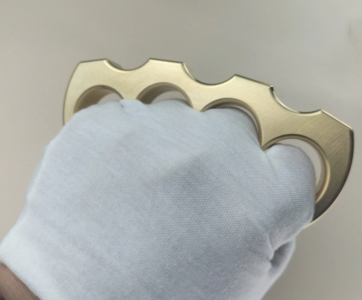 Solid Pure Brass Sturdy Knuckle Duster Self-defense Broken Windows Outside Boxing Grappling Fighting Protective Gear - Image 11