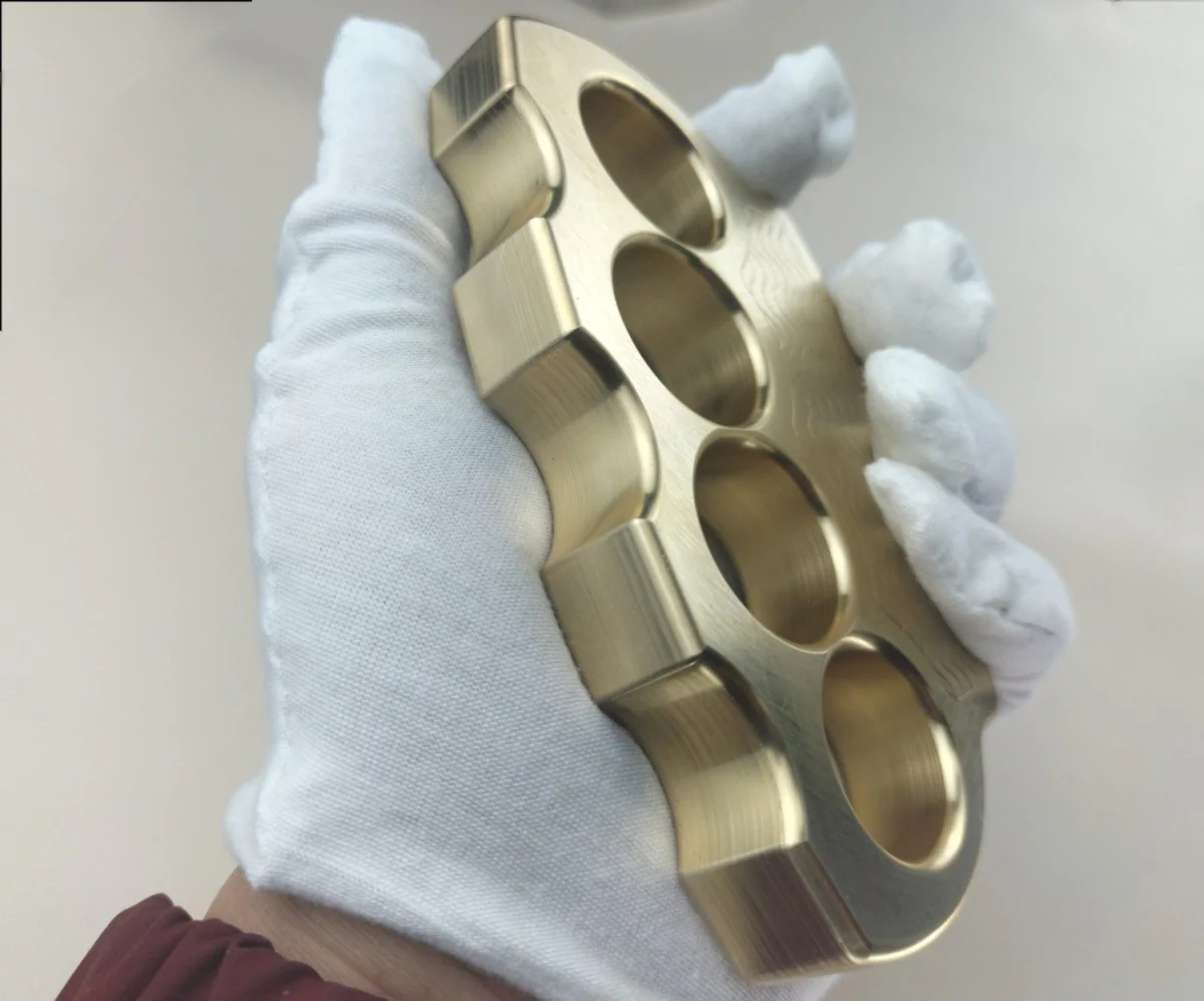 Solid Pure Brass Sturdy Knuckle Duster Self-defense Broken Windows Outside Boxing Grappling Fighting Protective Gear - Image 5