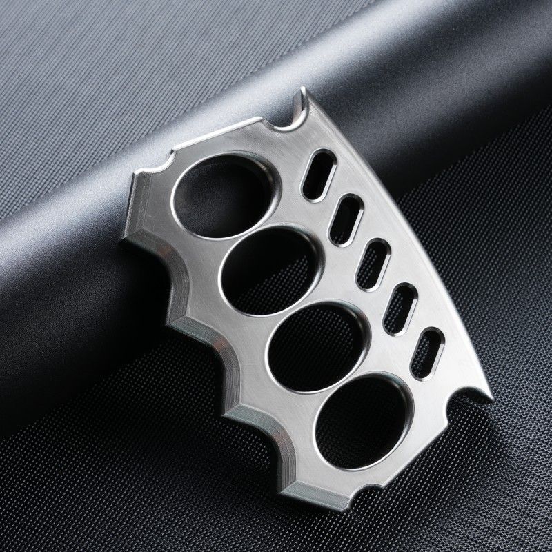 Solid Stainless Steel Knuckle Duster Defense Boxing Emergency Window-breaking Combat EDC Tool - Image 4