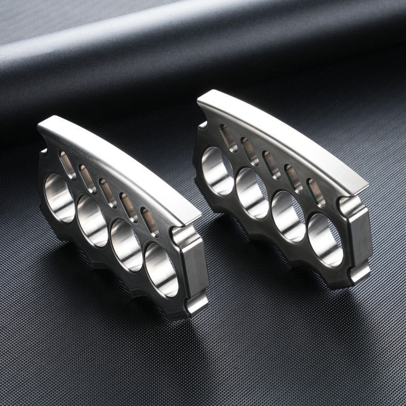 Solid Stainless Steel Knuckle Duster Defense Boxing Emergency Window-breaking Combat EDC Tool - Image 6