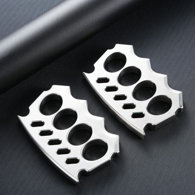 Solid Stainless Steel Knuckle Duster Defense Boxing Emergency Window-breaking Combat EDC Tool - Image 7