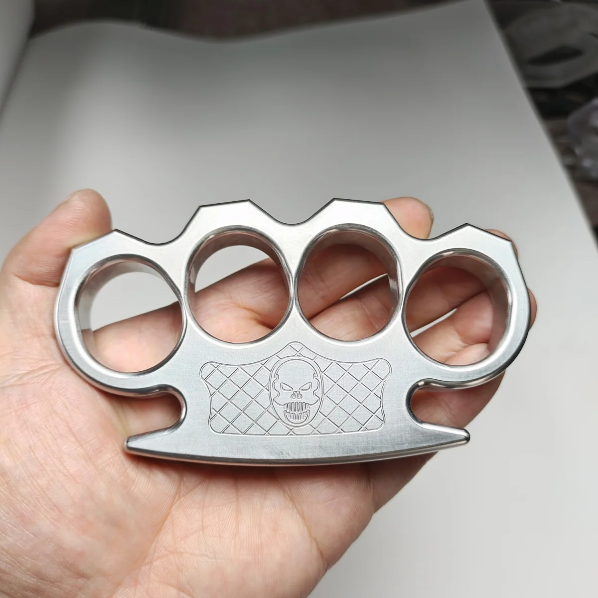 Solid Stainless Steel Knuckle Duster Defense Boxing Emergency Window Breaking Fighting EDC Tool - Image 11
