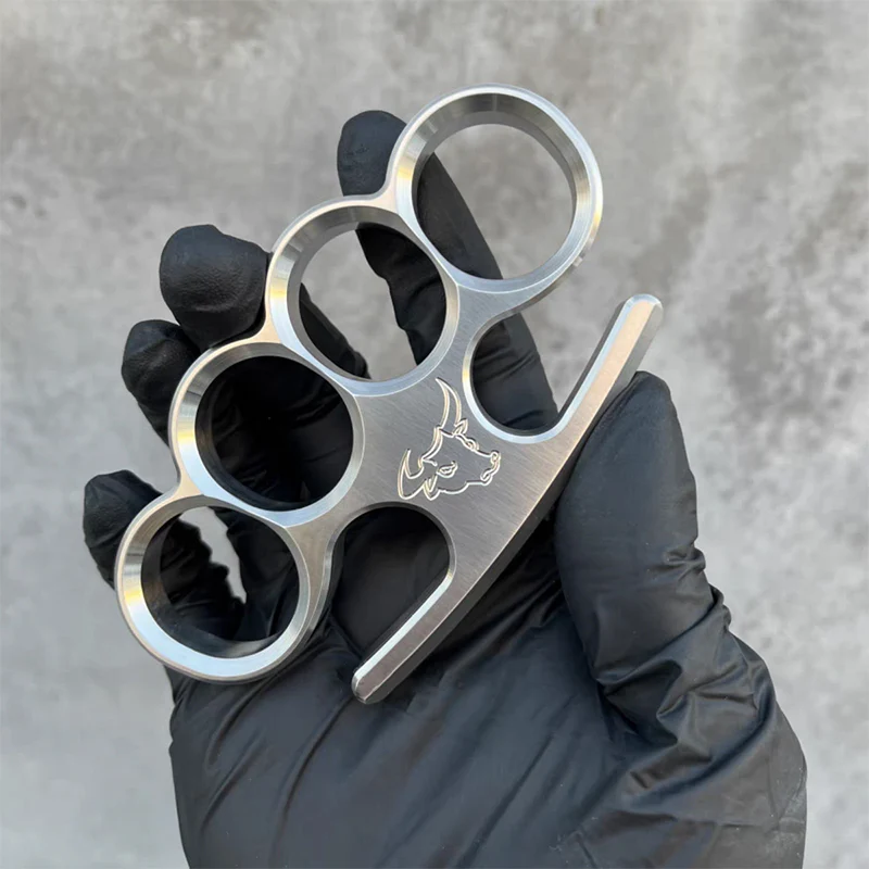 Solid Steel Knuckle Duster Broken Window Self-defense EDC Tool - Image 18