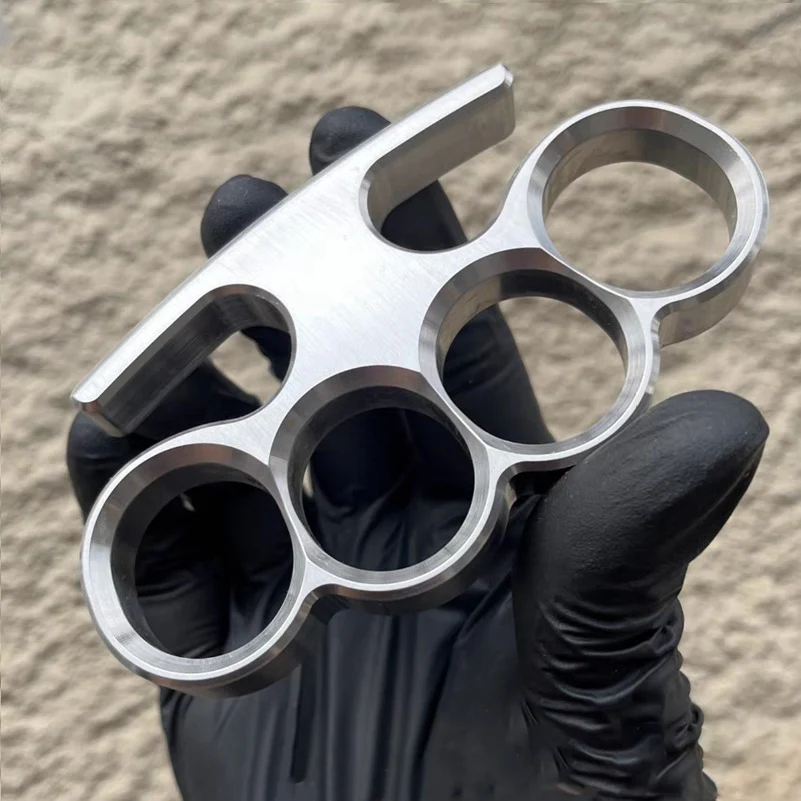 Solid Steel Knuckle Duster Broken Window Self-defense EDC Tool - Image 3