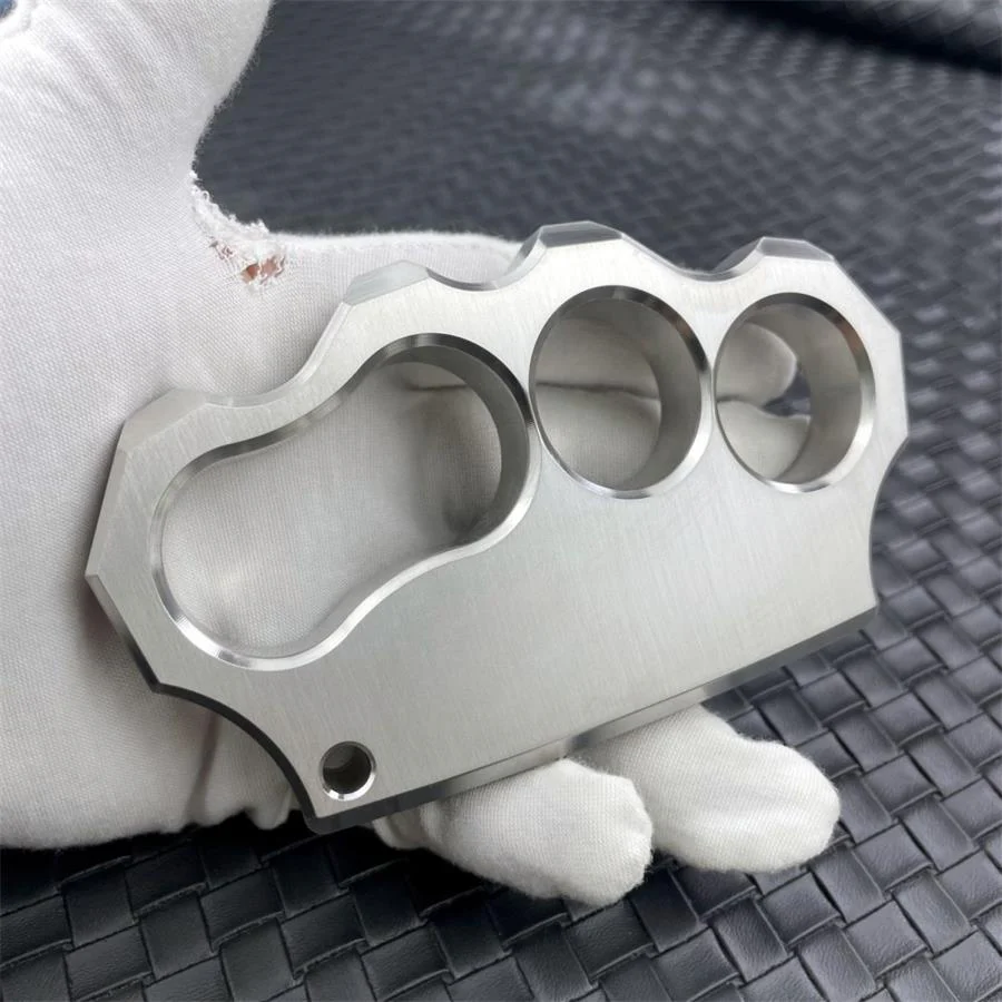 Solid Steel Knuckle Duster Outdoor Self-defense EDC Tool - Image 2