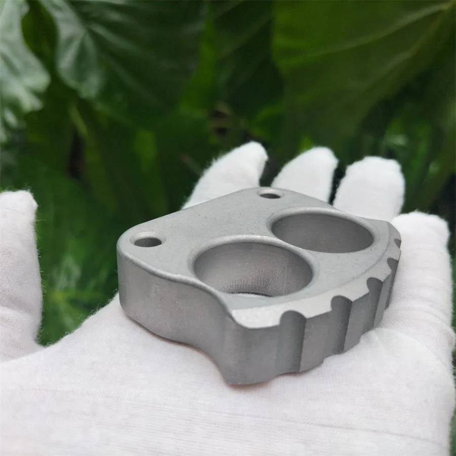 Solid Steel Knuckle Duster Portable Self Defense EDC Tool - Image 2