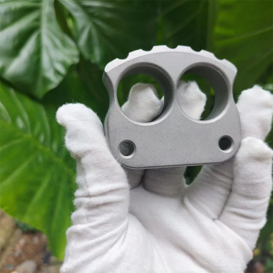 Solid Steel Knuckle Duster Portable Self Defense EDC Tool - Image 3