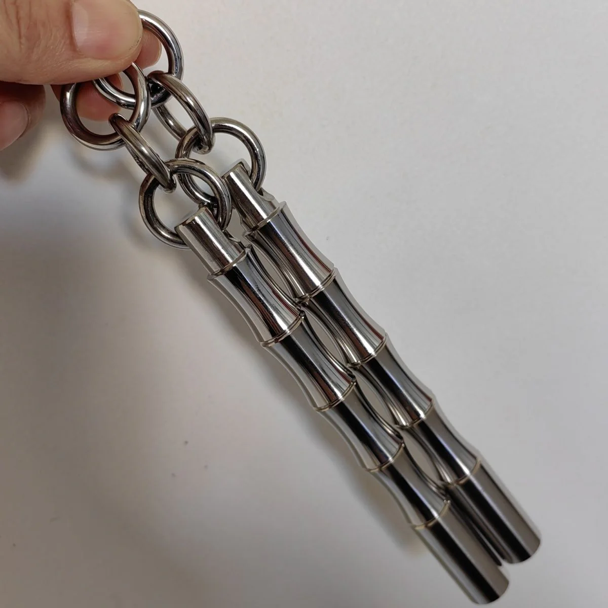 Solid Steel Mini Double Stick Portable Defense Broken Window Double Whip - Image 5