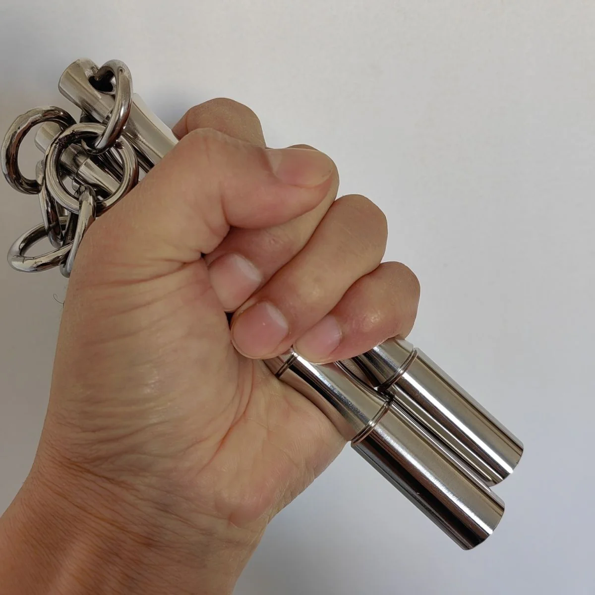 Solid Steel Mini Double Stick Portable Defense Broken Window Double Whip - Image 6
