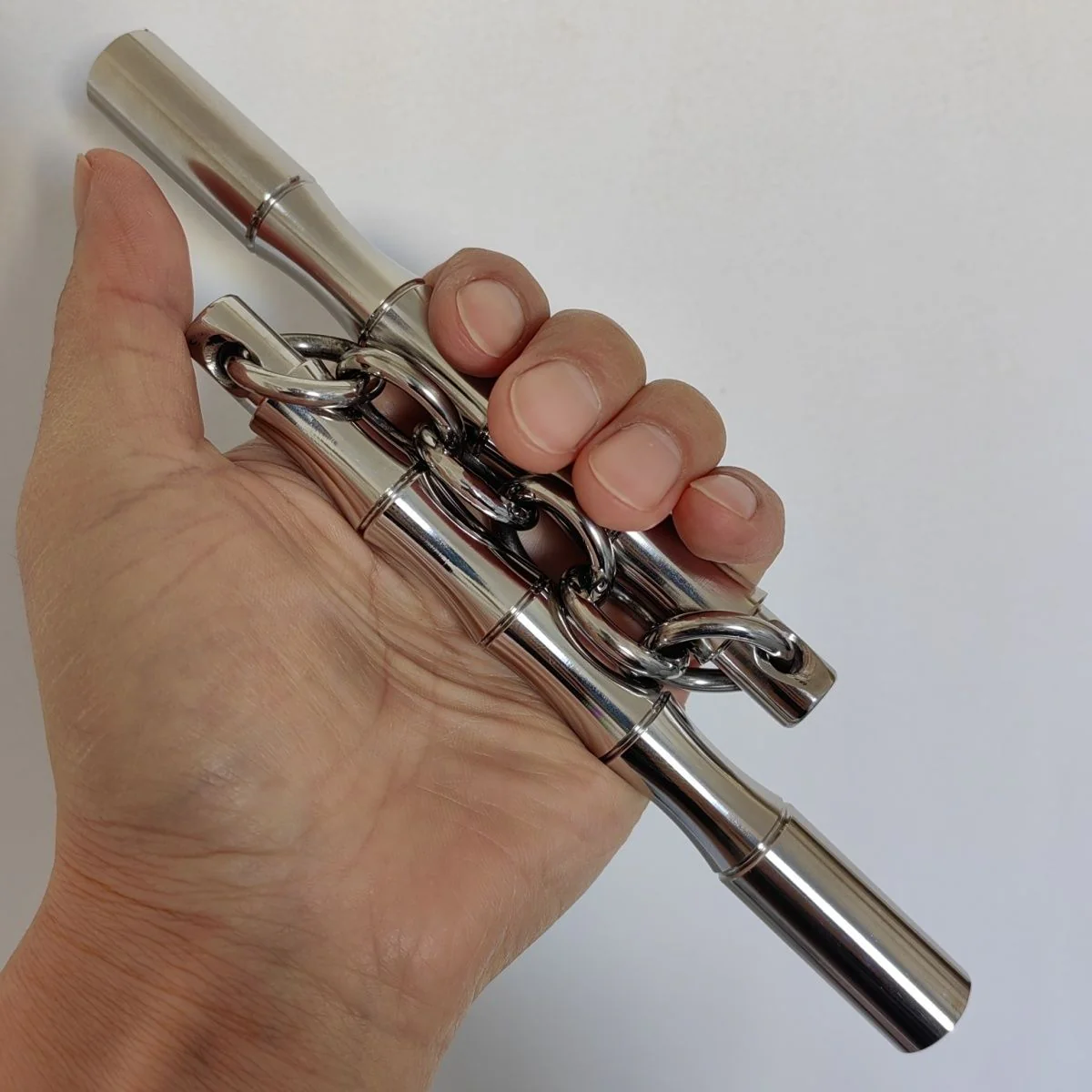 Solid Steel Mini Double Stick Portable Defense Broken Window Double Whip - Image 7