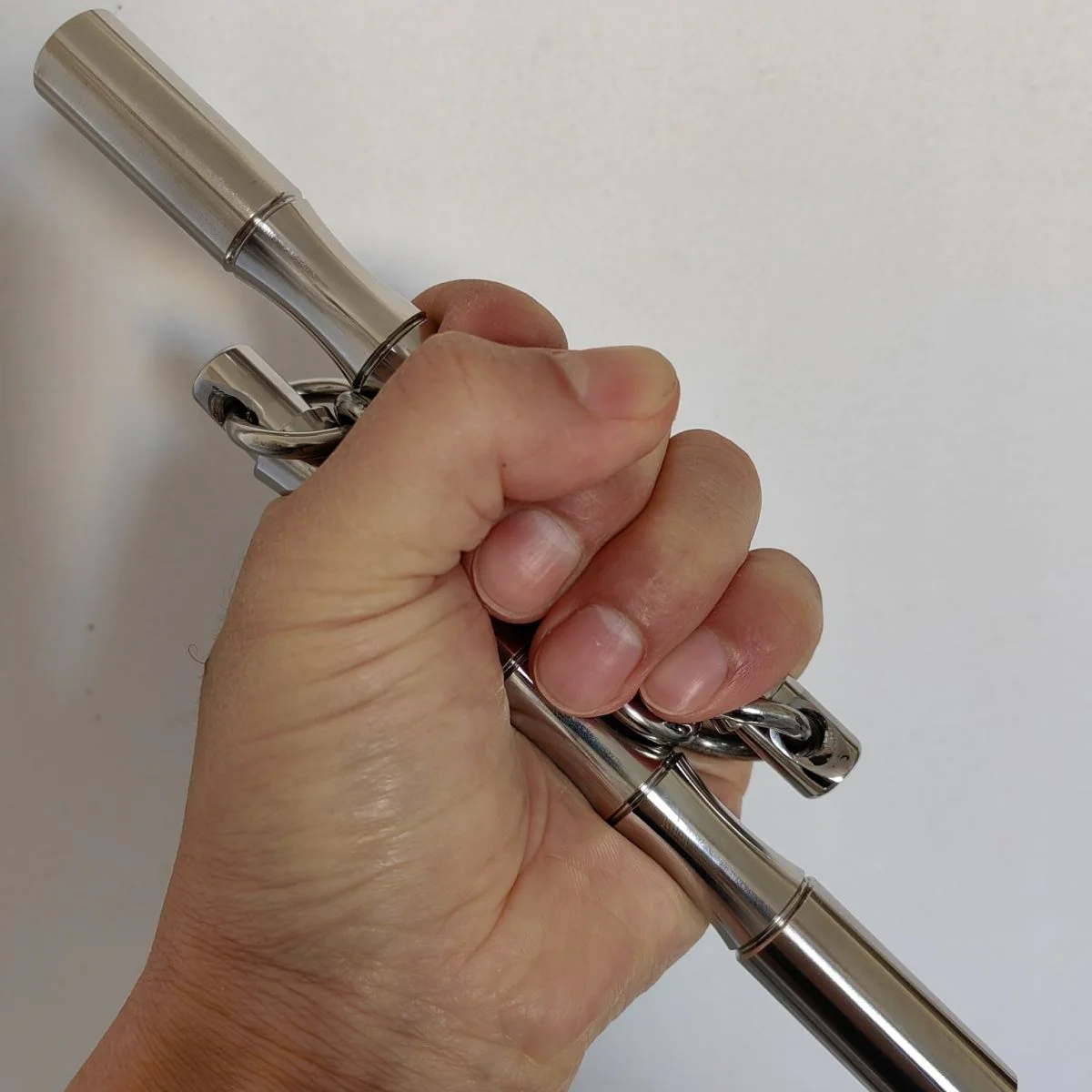Solid Steel Mini Double Stick Portable Defense Broken Window Double Whip - Image 9