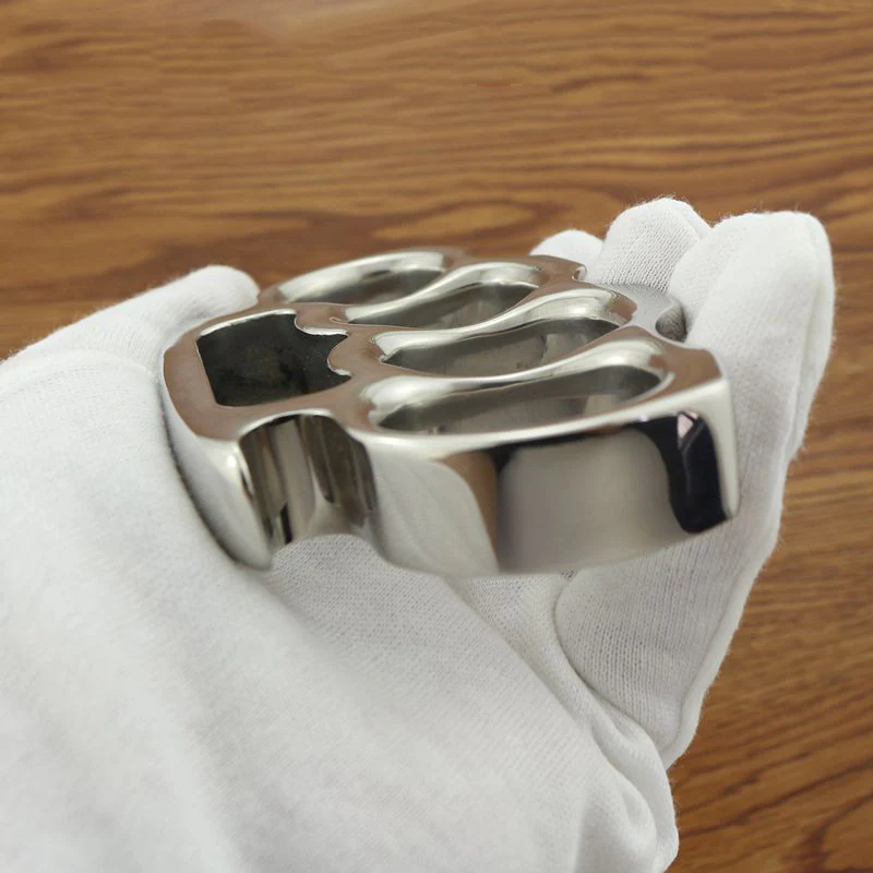 Solid Thickened Pure Steel Knuckle Duster Window Breaker Defense Boxing Protector EDC Tool - Image 3