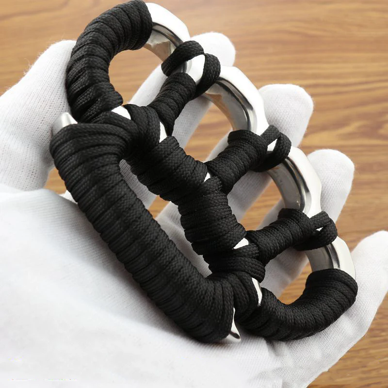 Solid Thickened Pure Steel Knuckle Duster Window Breaker Defense Boxing Protector EDC Tool - Image 8