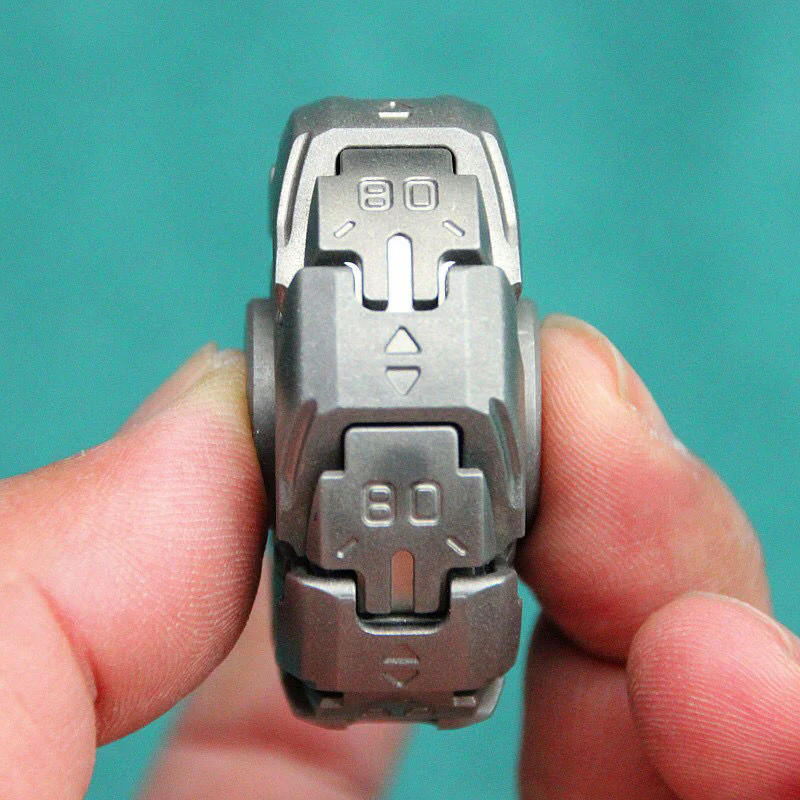 Stainless Steel Grumpy Open Armor Fingertip Gyro Stress Relief Toys - Image 5