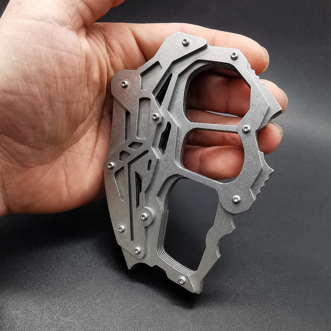 Stainless Steel Knuckle Duster Boxing Window Breaker Self Defense Protector Pocket EDC Tool - Image 7