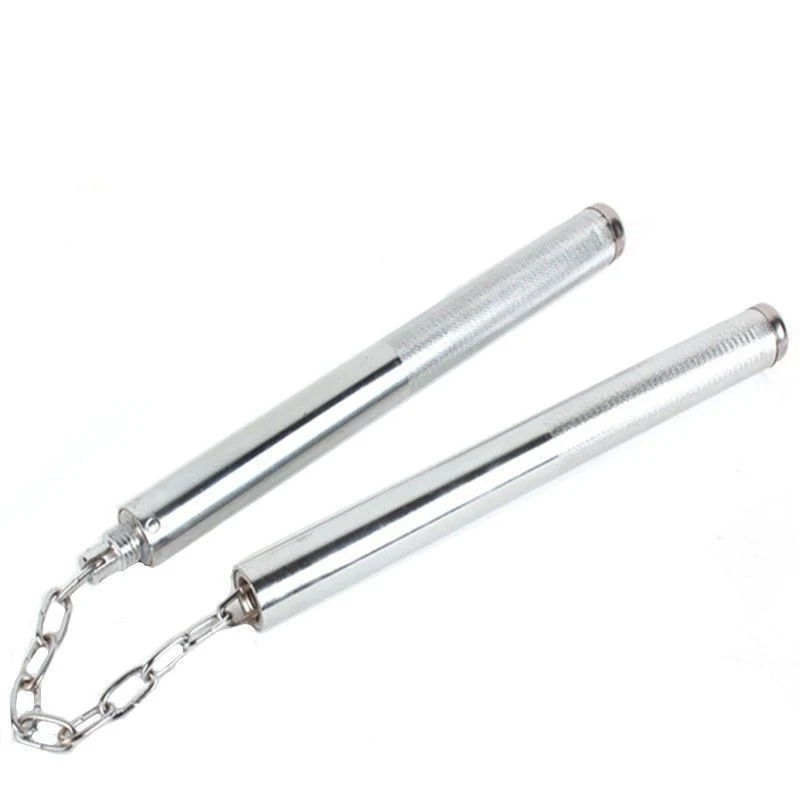 Steel 2-in-1 Multifunctional Nunchaku Outdoor Practice Self Defense EDC Tool - Image 3