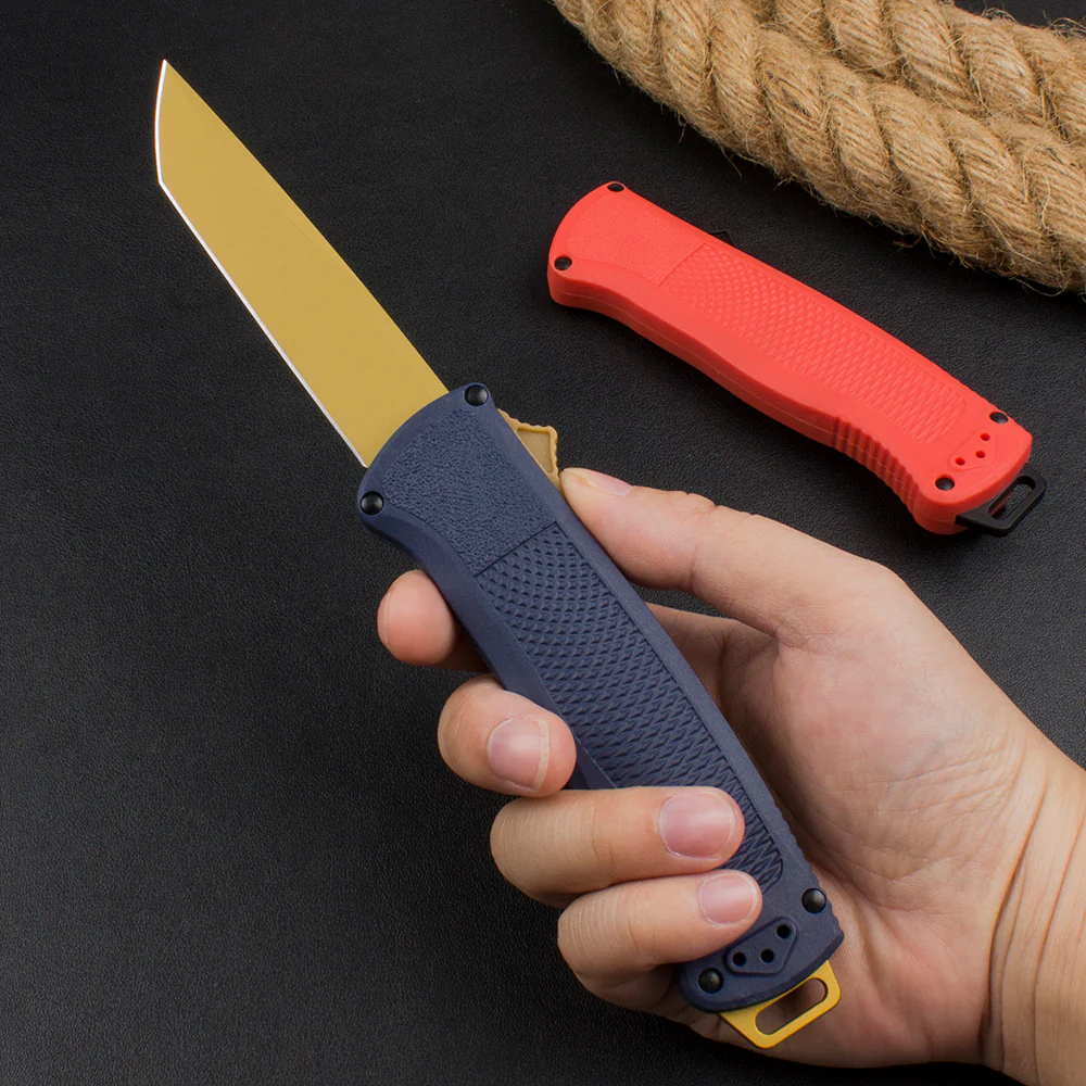 BM 5370 Tactical Knife Carbon Fiber Nylon Handle Outdoor Hunting Defense Pocket Knives - Image 4