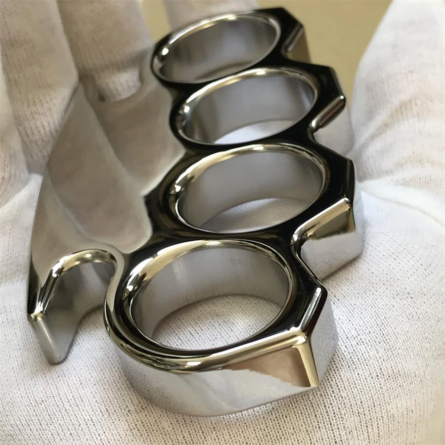 The King Classic Mirror Steel Knuckle Duster Self Defense EDC Tool - Image 5