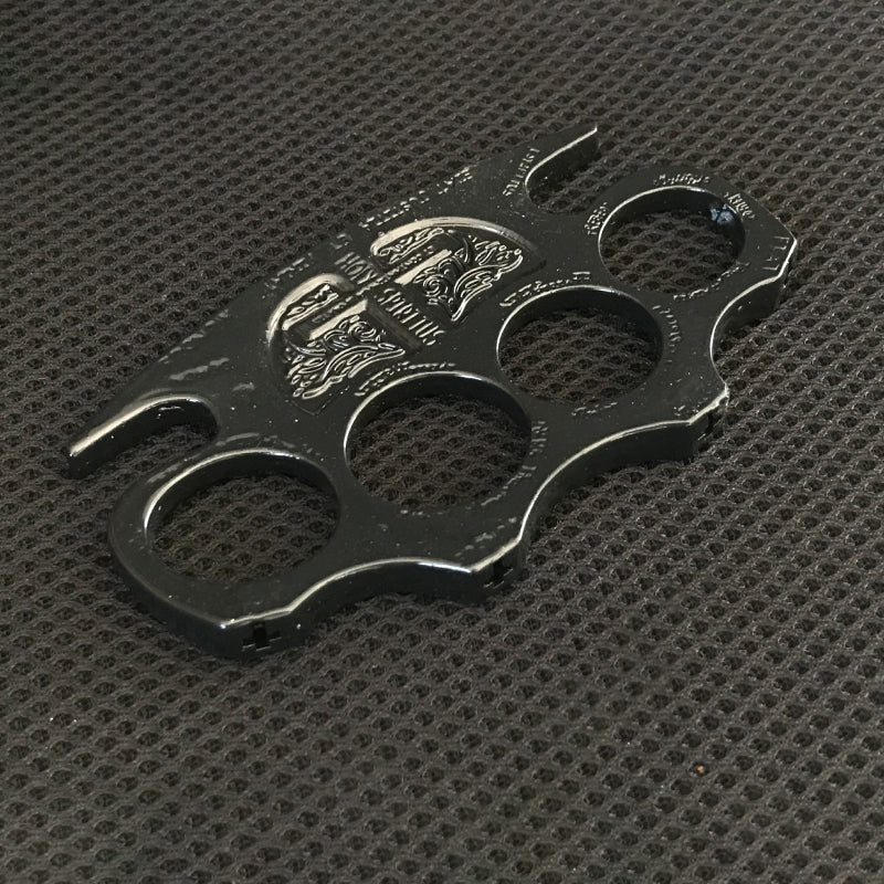 Thickened and widened metal brass knuckles duster four-finger buckle fist outdoor fist buckle fitness boxing portable defense hand buckle fight protective gear - Image 12