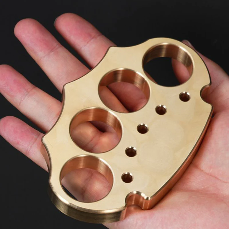Thickened Assault Brass Knuckle Duster Self Defense Tool - Image 2