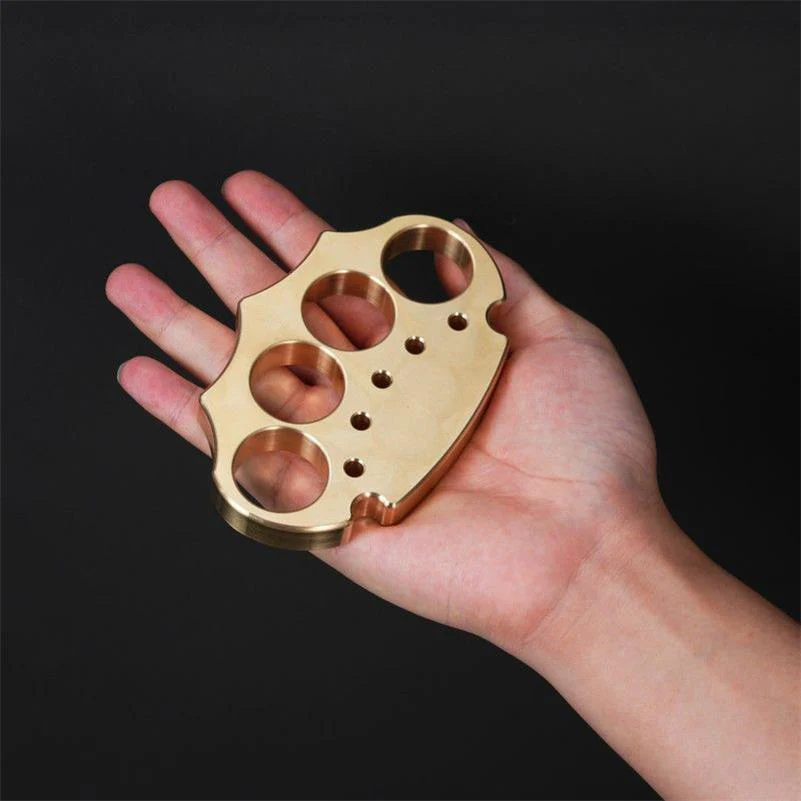 Thickened Assault Brass Knuckle Duster Self Defense Tool - Image 4