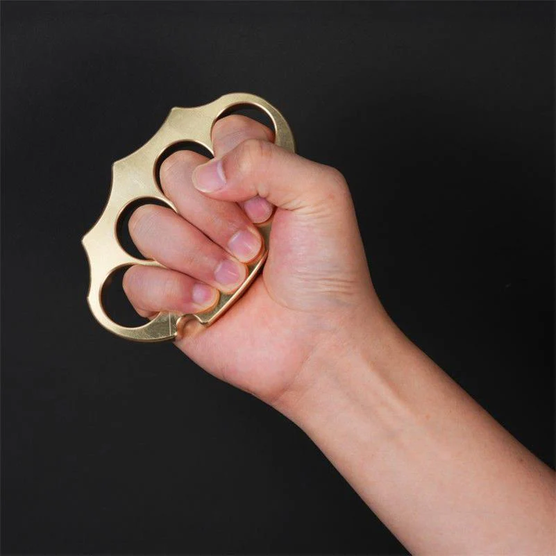 Thickened Assault Brass Knuckle Duster Self Defense Tool - Image 5