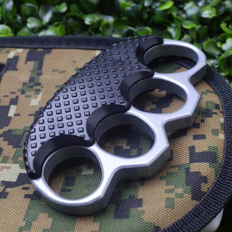 Thickened Clip Metal Knuckle Duster Boxing Training Four Finger Tiger Fist Buckle Outdoor Camping Tiger Ring Buckle Self-defense EDC Tool - Image 3