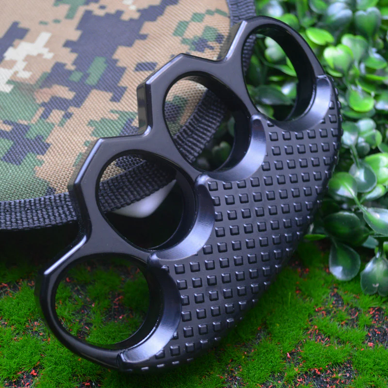 Thickened Clip Metal Knuckle Duster Boxing Training Four Finger Tiger Fist Buckle Outdoor Camping Tiger Ring Buckle Self-defense EDC Tool - Image 5