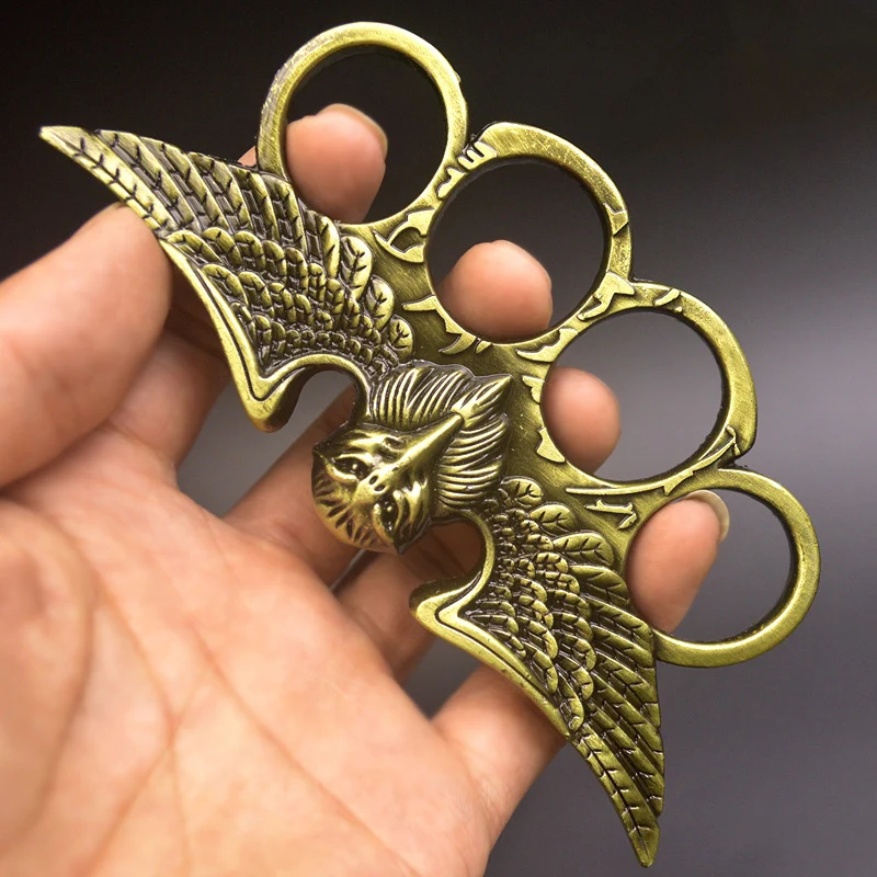Thickened Eagle King Knuckle Duster Martial Arts Practice Boxing Four Fingers Boxing Gloves Hand Buckle Boxing Buckle Broken Window Protector - Image 3