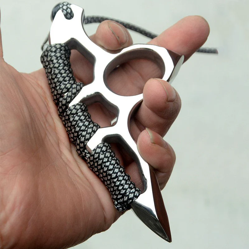 Thickened pure steel knuckle duster Emergency Window Breaker Boxing Combat Defense EDDC Tool - Image 11
